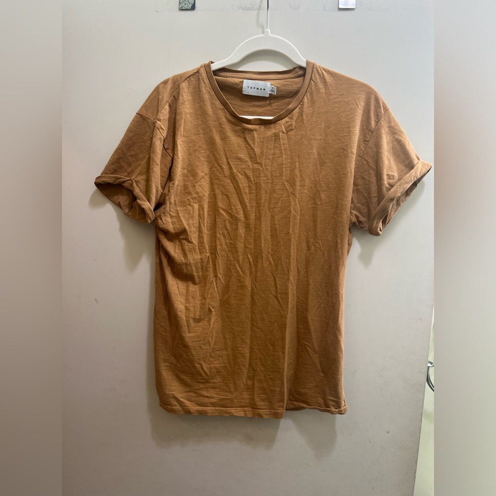 Topman Slub Cotton T-Shirt with Stitched Cuffs